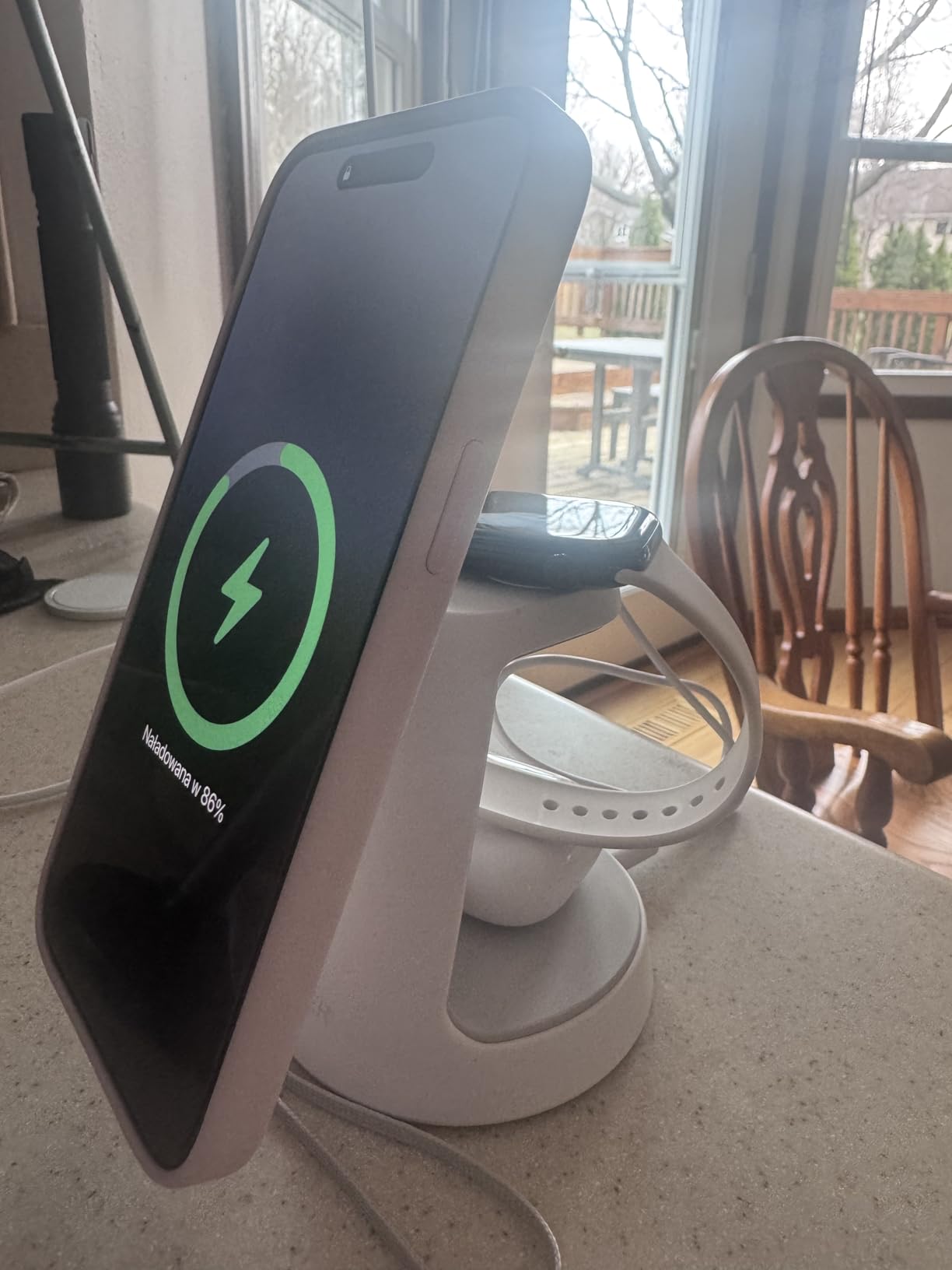 Anker MagSafe Charger Compatible, MagGo 3-in-1 Charging Station, Nano Charging Stand, Qi2 Certified 15W Magnetic Wireless Charger customer photo 1