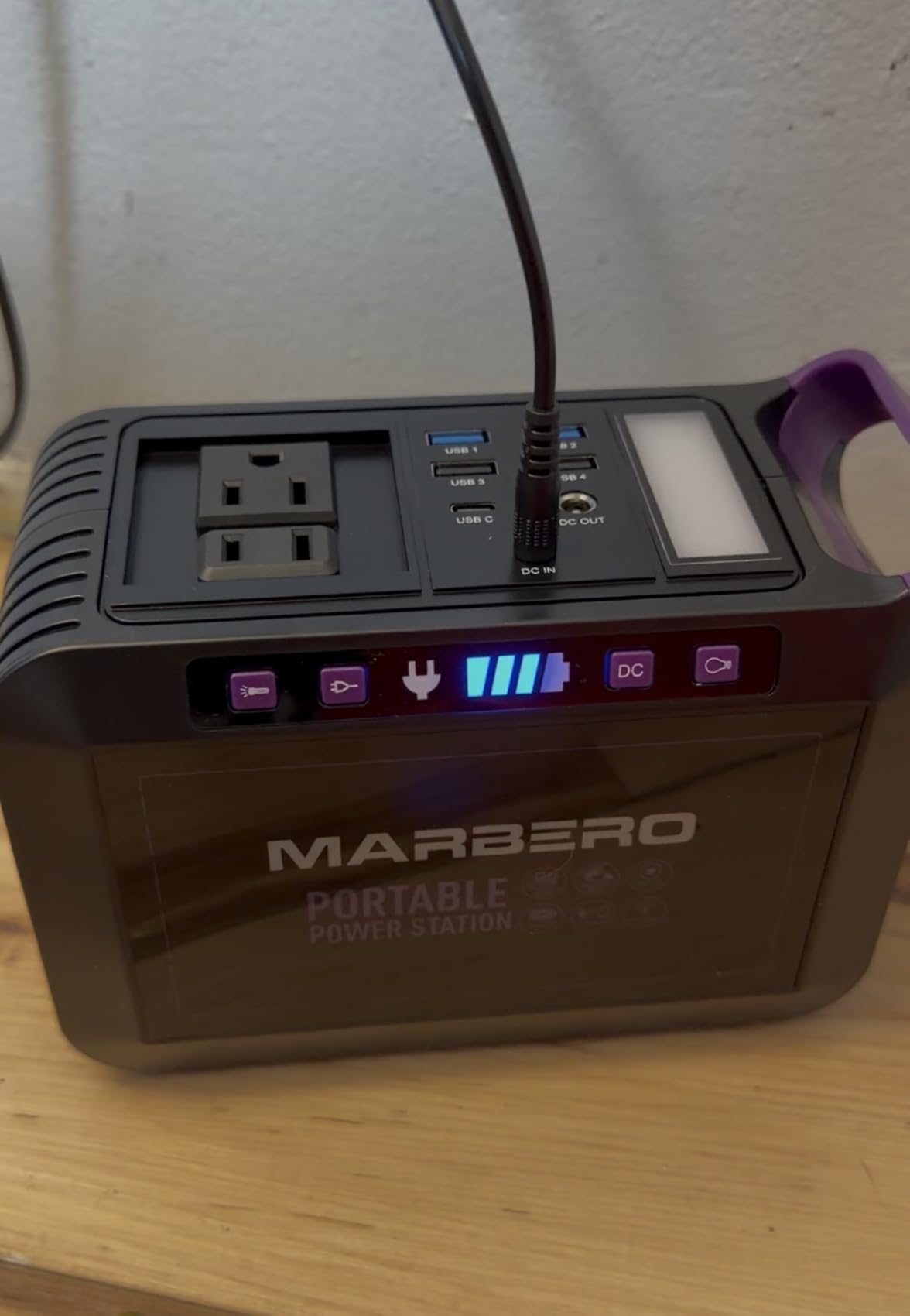 MARBERO Solar Generator 111Wh Portable Power Station with Solar Panel 30W Included, Power Bank with AC Outlet 120W Surge customer photo 1