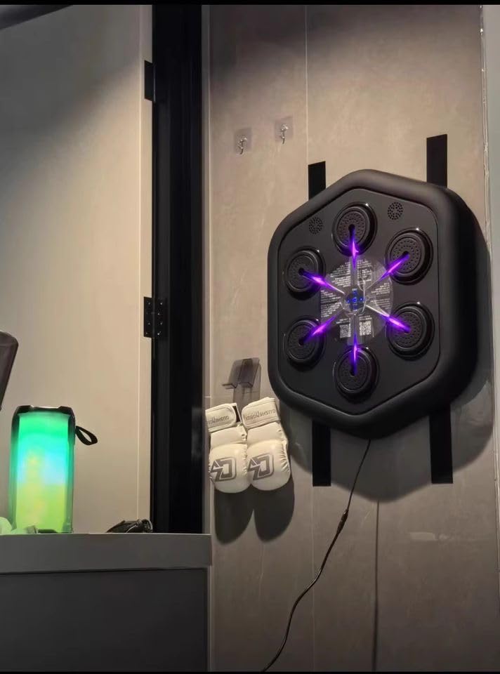 2026 Upgraded Music Boxing Machine M5, Smart Wall-Mount Punching Bag with 24H Standby, 4000+ Music, 160 Synced LED Lights, APP Control, Stereo Sound, Wall-Mount Punching Bag for Home Gym customer photo 1