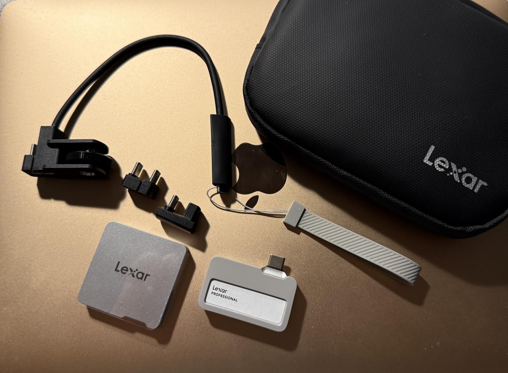 Lexar 1TB Professional Go Portable SSD w/Hub, Supports Apple 4K 60fps ProRes, Up to 1050MB/s, USB 3.2, Rugged, IP65, Ultracompact, Compatible w/iPhone 15/16 (Not 17), External SSD (LSL400S001T-RNSNU) customer photo 1