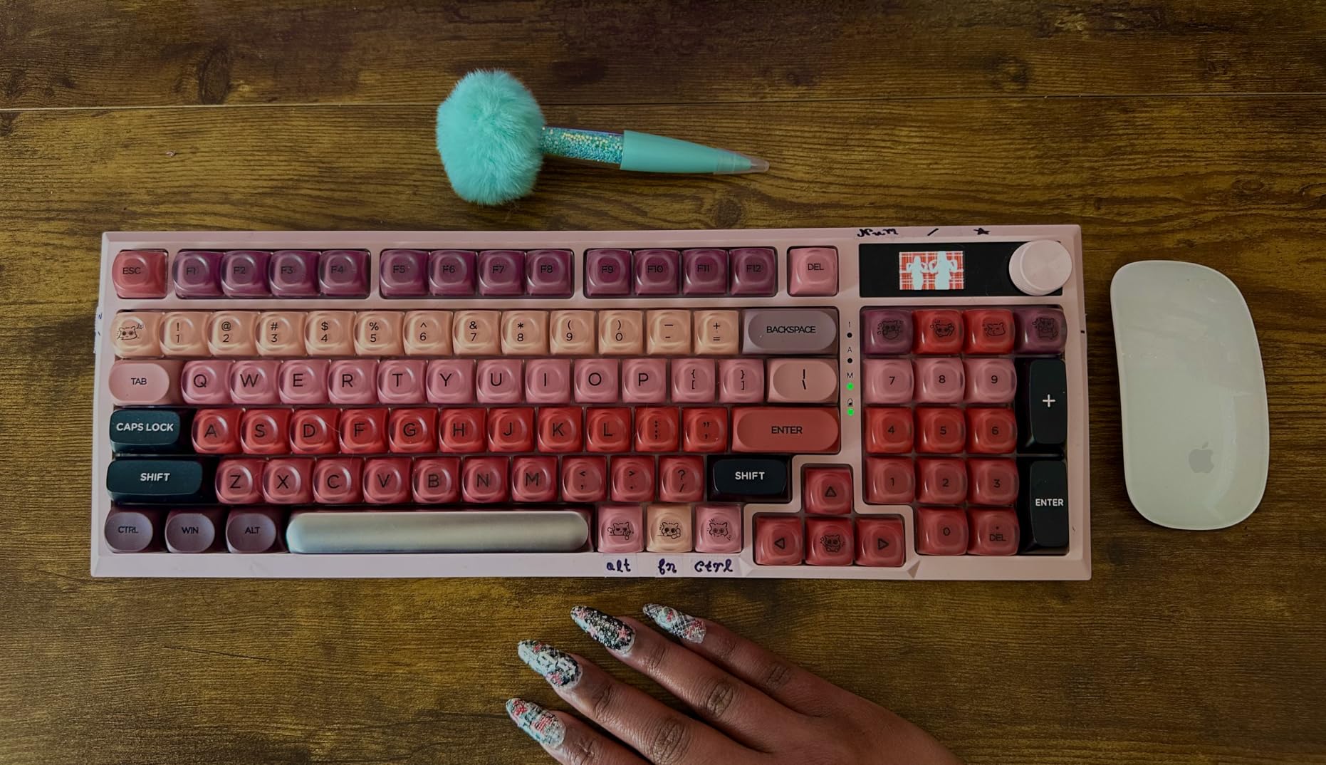 Redragon Wireless Mechanical Keyboard, 3 Mode Gasket Mounted RGB Gaming Keyboard with Volume Knob, Pre-Lubed Linear Switches, MDA-Profile, 98 Keys Hot Swappable Creamy Keyboard for PC/Tablet/Xbox/PS4 customer photo 1