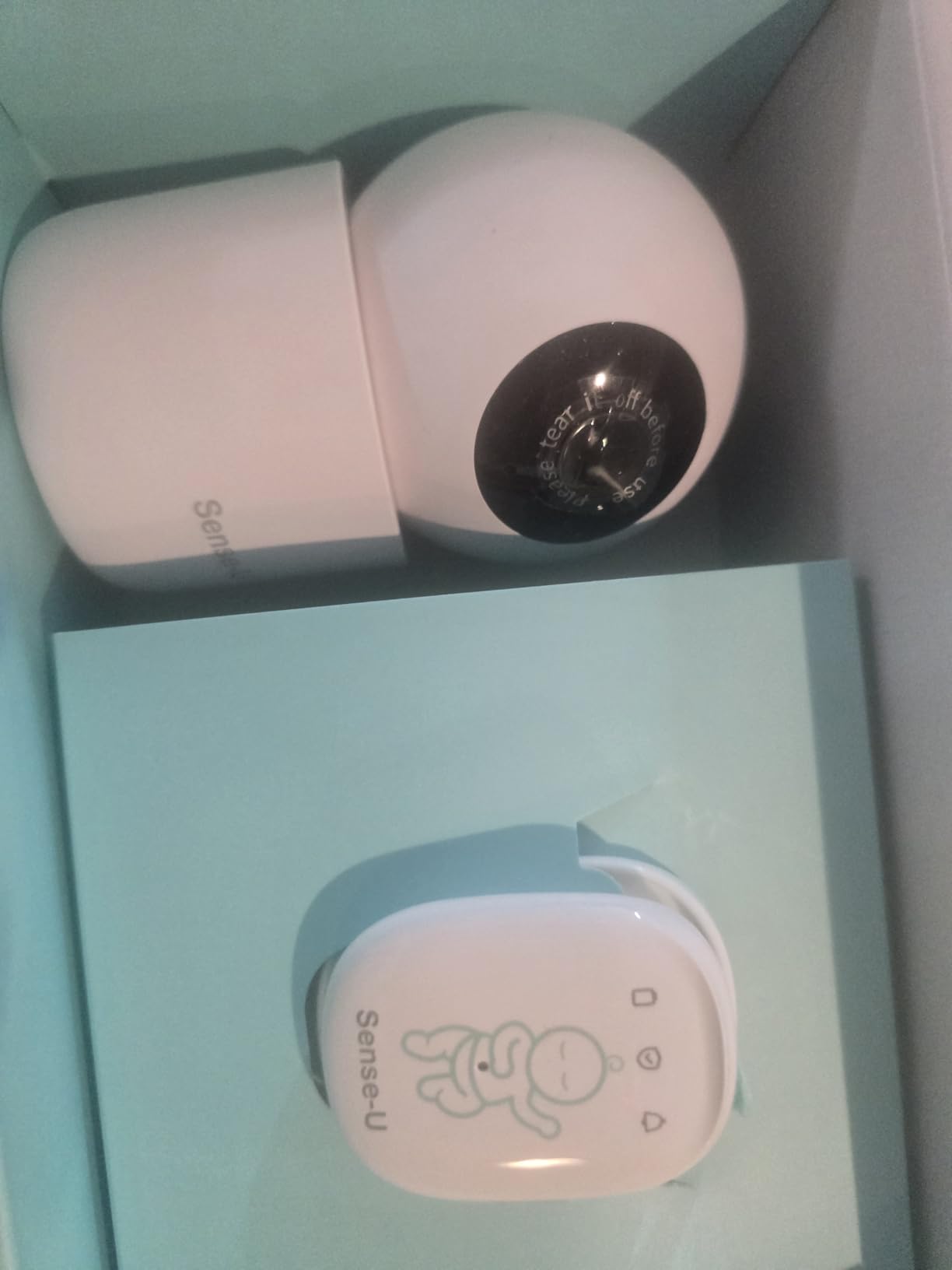 Sense-U Pro Baby Breathing Movement Monitor with 2.5K PTZ Camera: Track Breathing with Gentle Vibration, Sleep Position, Temperature Notifications, 2.5K Video, Background Audio, No Monthly Fee customer photo 1