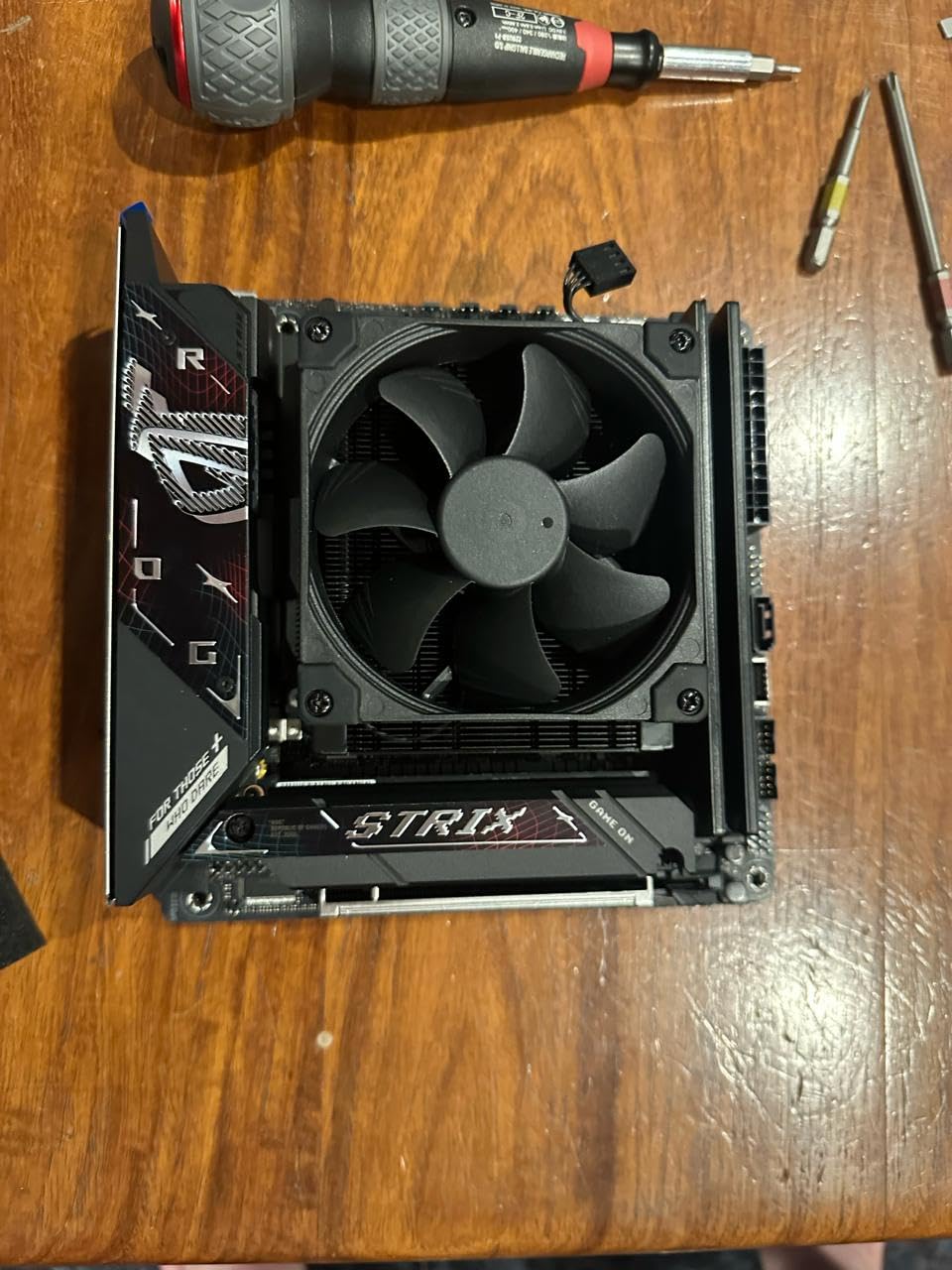 ASUS ROG Strix B850-I Gaming WiFi AMD AM5 B850 Mini-ITX Motherboard 10+2+1 Stages, DDR5, 2.5G LAN, WiFi 7, 2X M.2, PCIe 5.0 x16, USB 20Gbps Type-C, AI Overclocking, Aura Sync customer photo 1