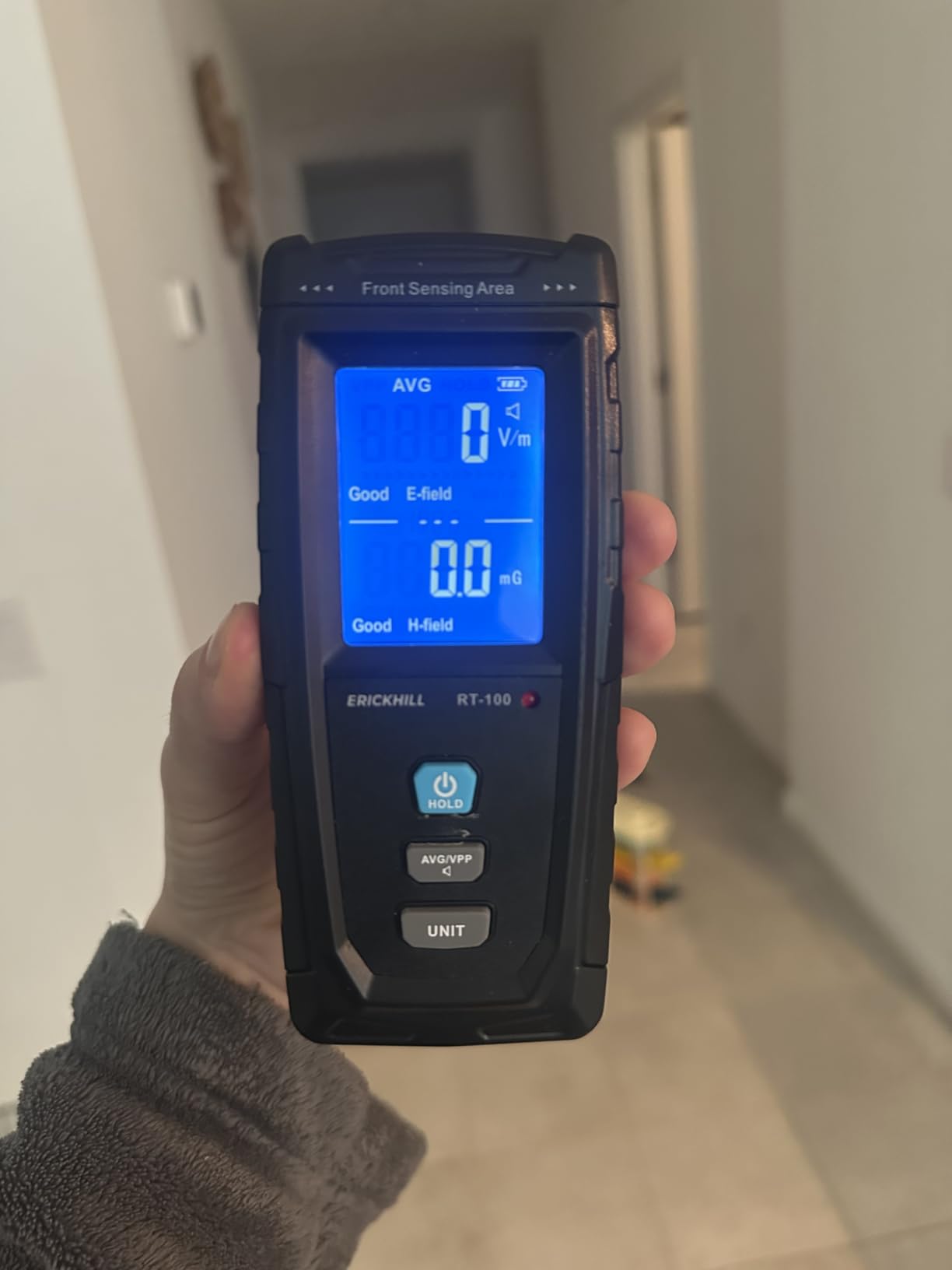 ERICKHILL 3 in 1 EMF Detector, Electromagnetic Field Radiation Detector for EF, RF, MF, WiFi, 5G Signal, Triple Alarm Modes, Type-C Charging customer photo 2
