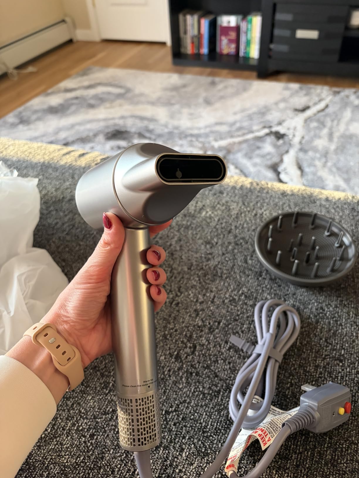 Hair Dryer, 160000 RPM Portable Professional Ionic Hair Dryer with 500 Million Negative Ions, Fast-Drying, Low Noise with Diffuser & Nozzle, Lightweight for Home and Travel customer photo 1