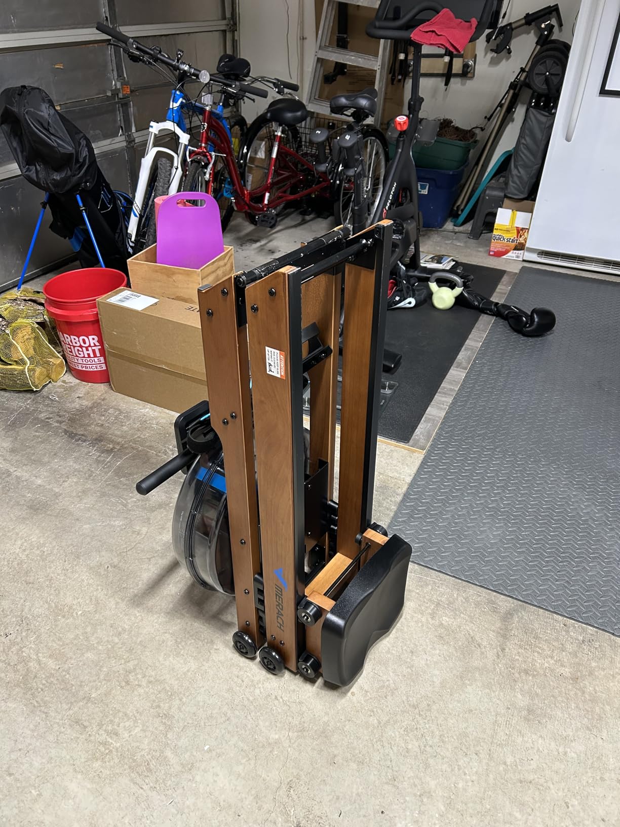 MERACH Water Rowing Machines for Home, Foldable Row Machine with 400LBS Weight Capacity, Dedicated Monitor and Comfortable Seat, Free MERACH App for Immersive Water Rower customer photo 2