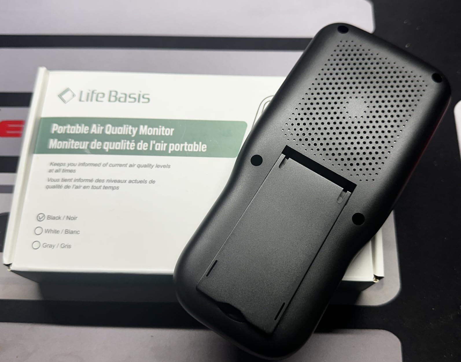 LifeBasis Air Quality Monitor Indoor, 11-in-1 Air Quality Detector with Stand, Real-Time Air Meter Test AQI, PM1.0, PM2.5, PM10, CO2, TVOC, HCHO, Particles, Temperature and Humidity customer photo 2