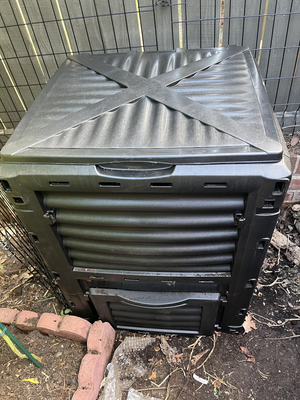 JupiterForce 120 Gallon Large Compost Bin, BPA Free Outdoor Composting Tumblers for Garden Patio, Easy Assembling, Fast Creation of Fertile Soil, Lightweight customer photo 2