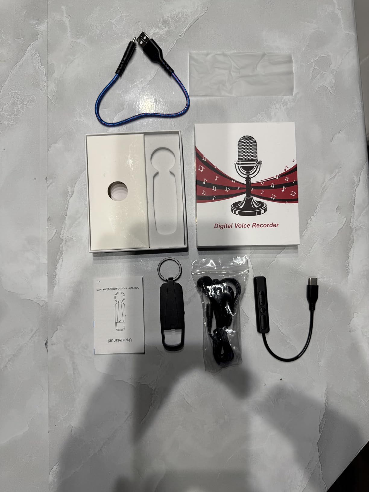 64GB Digital Voice Recorder with Playback - Keychain Voice Activated Recorders Audio Recording Device - 760 Hours Capacity for Lectures Meetings Music customer photo 1