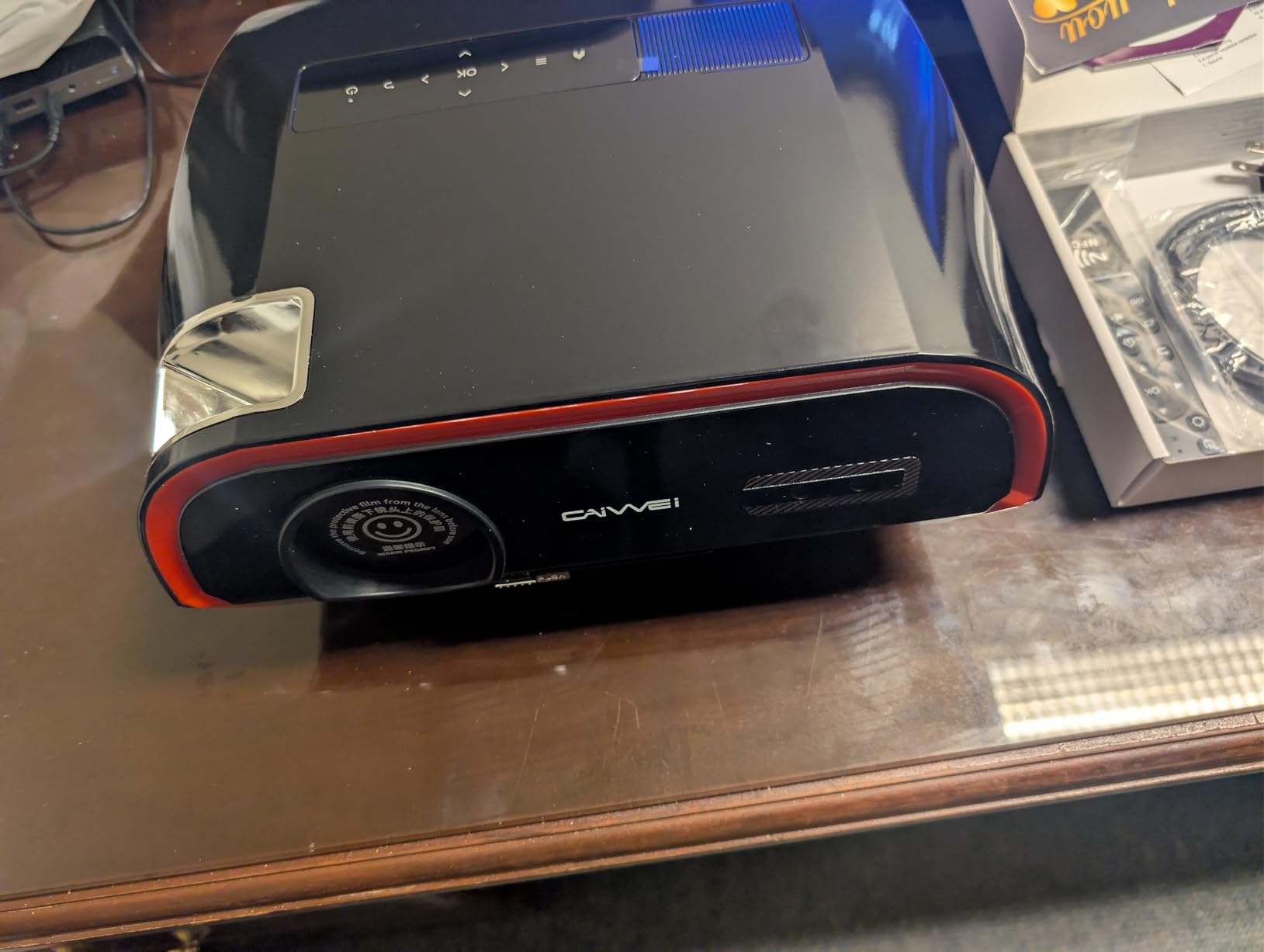 Daytime 4K Smart Projector 1800 ANSI Ultra Bright, Android TV 11.0 Home Theater Projector with WiFi6 and Bluetooth, Golf Simulator Compatible customer photo 1