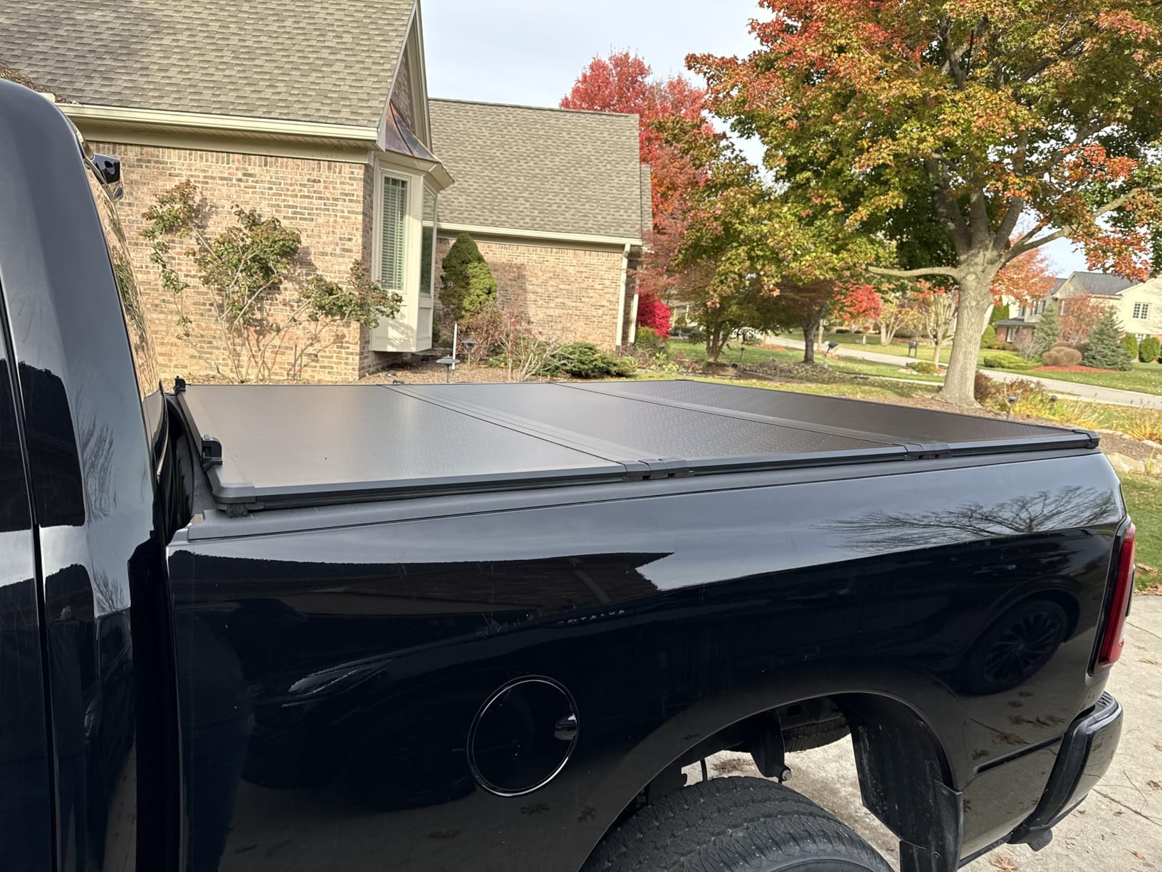AUTOSAVER88 FRP Hard Tri-fold Truck Bed Tonneau Cover Fits for Dodge Ram 1500 2009-2026 (Classic & New) 5.7ft Bed Without Rambox customer photo 2