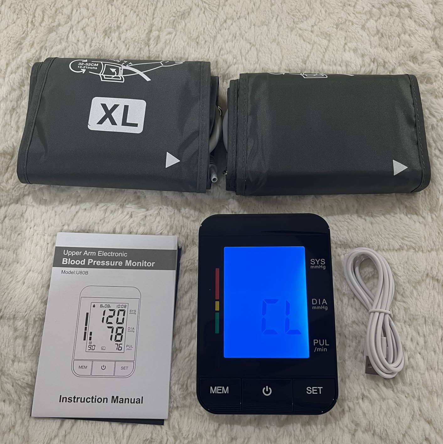 Automatic Upper Arm Blood Pressure Monitor for Home Use with 9-17in & 13-21in L/XL/Extra Large Cuff, Accurate Measurement Guidance, Portable Fit Big Arms BP Machine customer photo 2