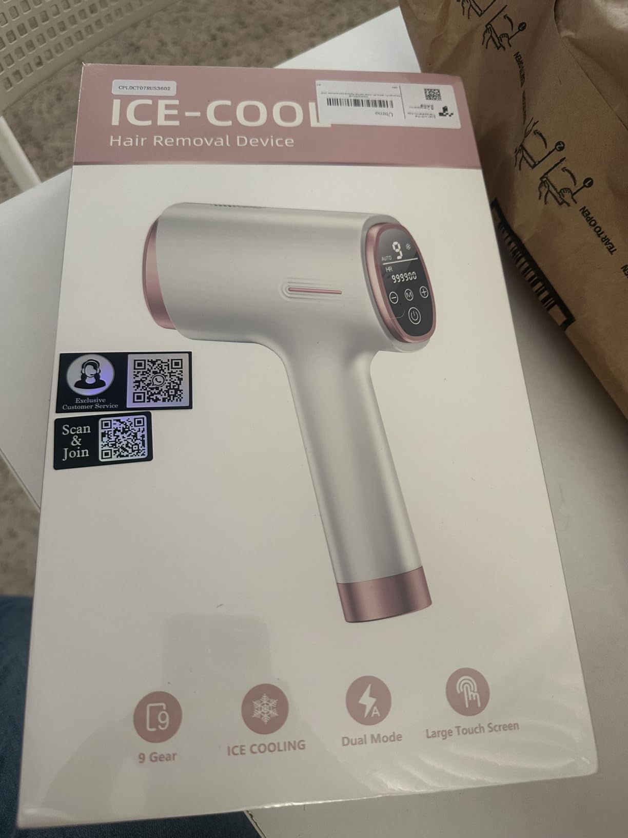IPL Laser Hair Removal Device - 41°F Ice Cooling Painless Laser for Women Men, Face Body Bikini, 21J Energy, 96% Hair Reduction, At-Home Professional Results customer photo 1