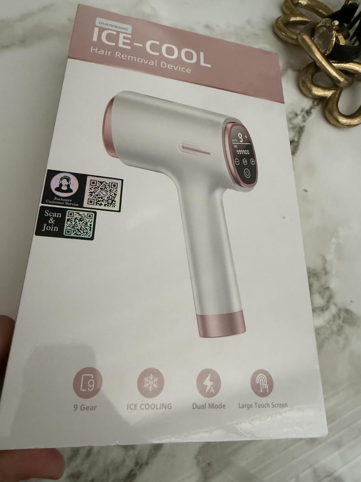 IPL Laser Hair Removal Device - 41°F Ice Cooling Painless Laser for Women Men, Face Body Bikini, 21J Energy, 96% Hair Reduction, At-Home Professional Results customer photo 2