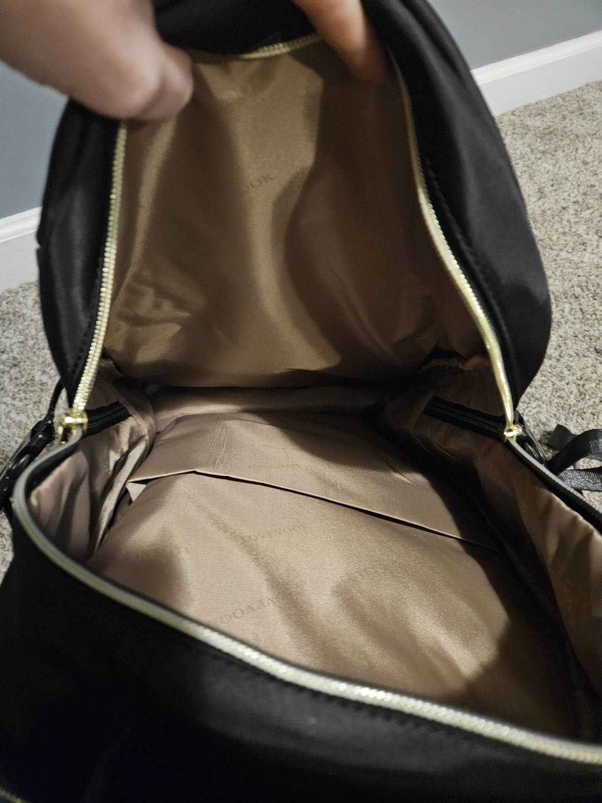 LOVEVOOK Laptop Backpack for Women with Pouch Pocket for Large Capacity Cup, 15.6 Inch Laptop Computer Bag Travel Backpack Purse, Waterproof Work Business Backpack College Teacher Bags, Beige-Black-Brown customer photo 1
