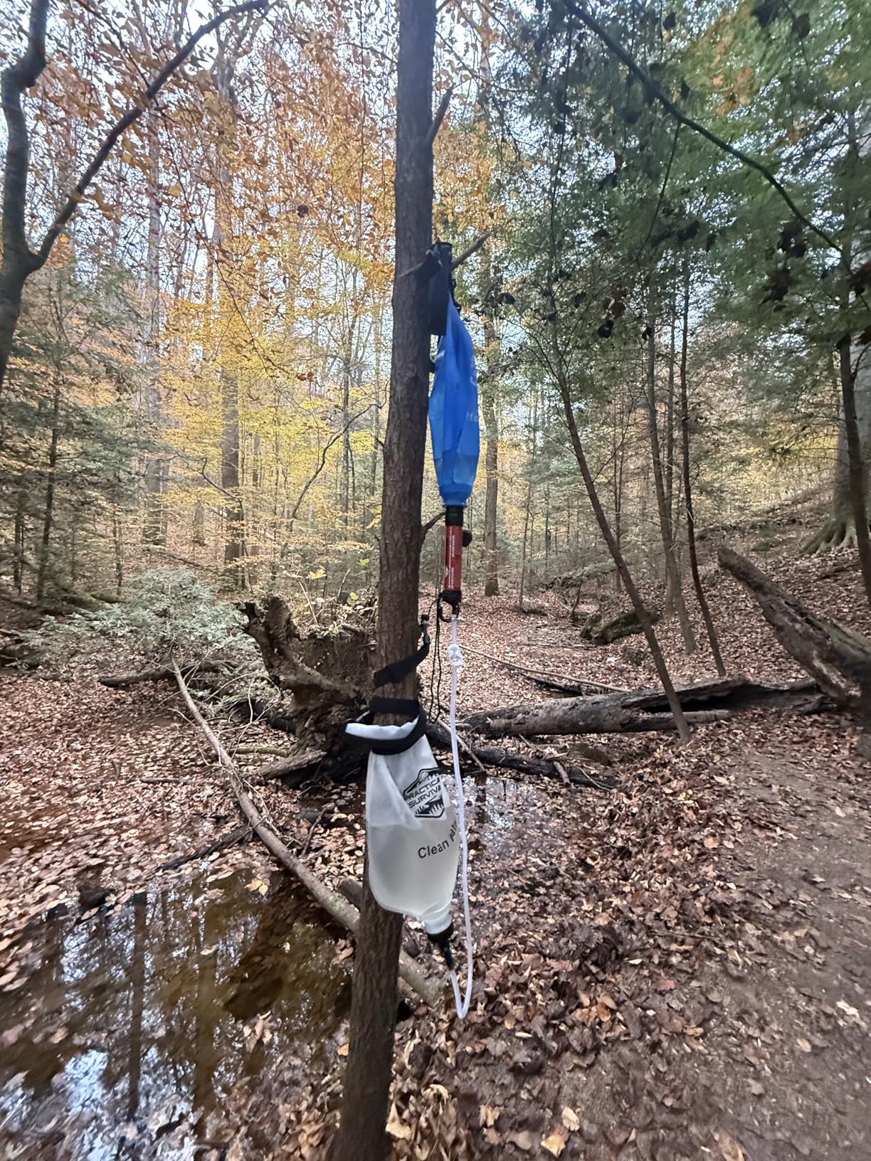 Gravity Water Filtration System - 2 High Capacity Lightweight Hanging Bags for Backpacking, Camping, Survival customer photo 1