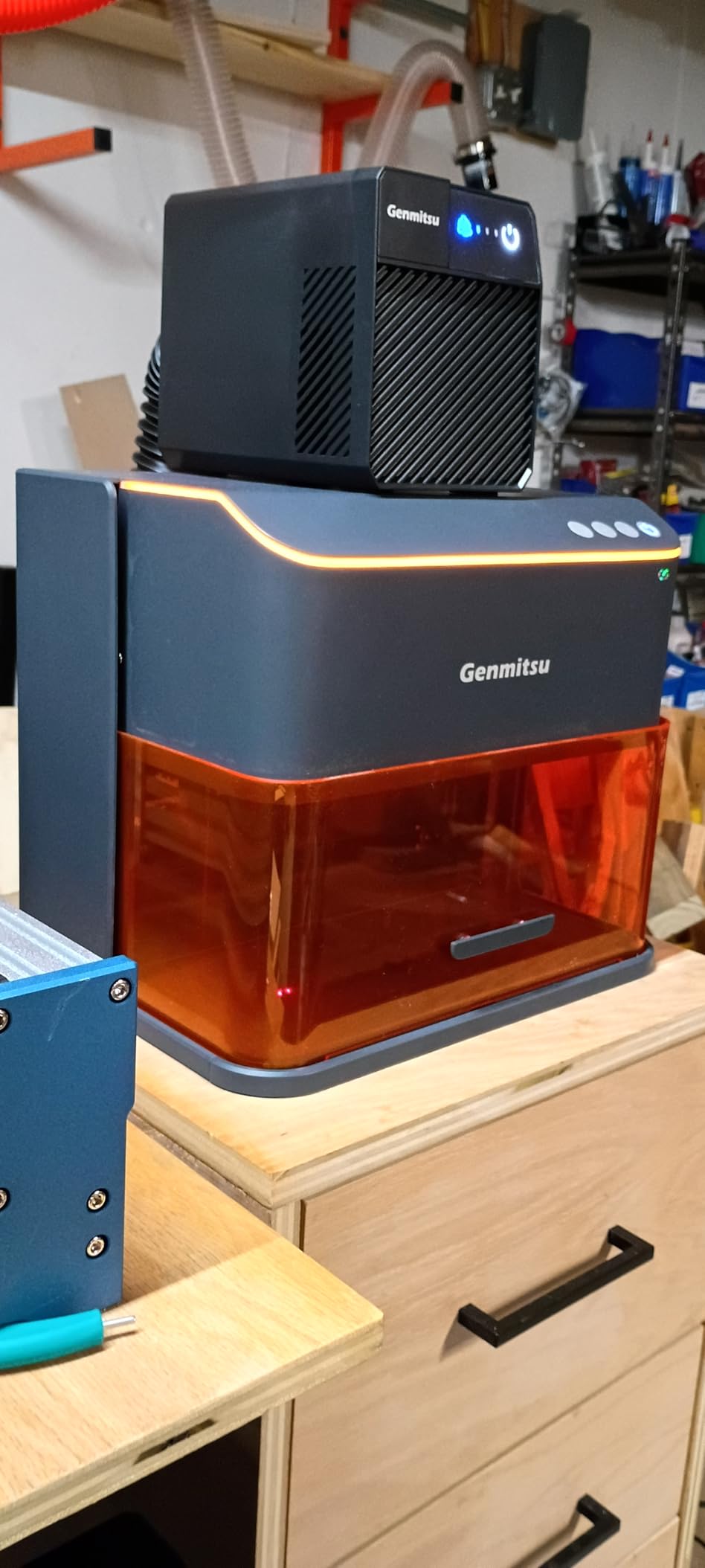 Genmitsu Smoke Purifier for Kiosk Kortek Laser Cutter, Portable Fume Extractor with Five-Layer Filtration customer photo 1