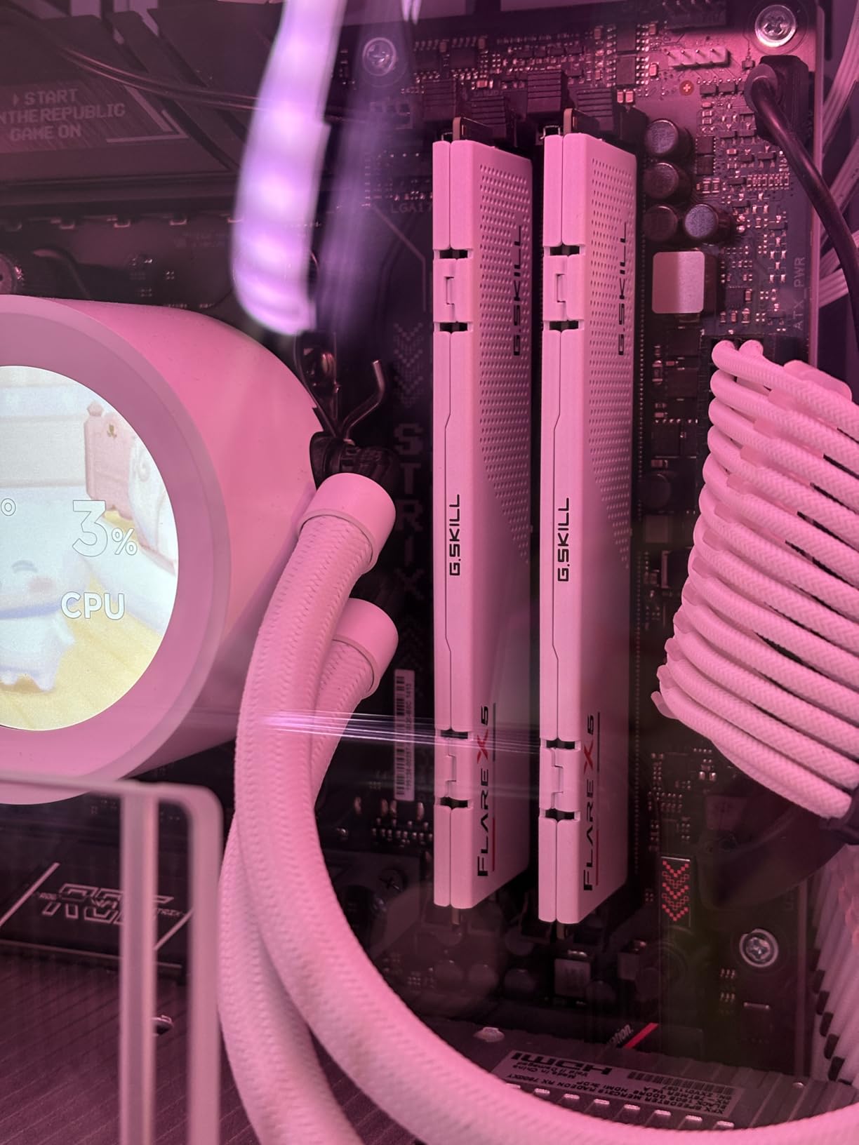 G.SKILL Flare X5 Series DDR5 RAM (AMD EXPO & Intel XMP 3.0) 64GB (2x32GB) 6000MT/s CL36-36-36-96 1.35V Desktop Computer Memory U-DIMM - Matte White customer photo 1