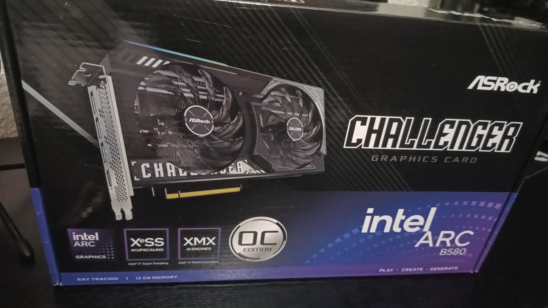 ASRock Intel Arc B580 Steel Legend 12GB OC Graphics Card, 2800 MHz GPU Clock, 12GB GDDR6, DisplayPort 2.1, HDMI 2.1a, Triple Fan Cooling, Polychrome SYNC customer photo 2
