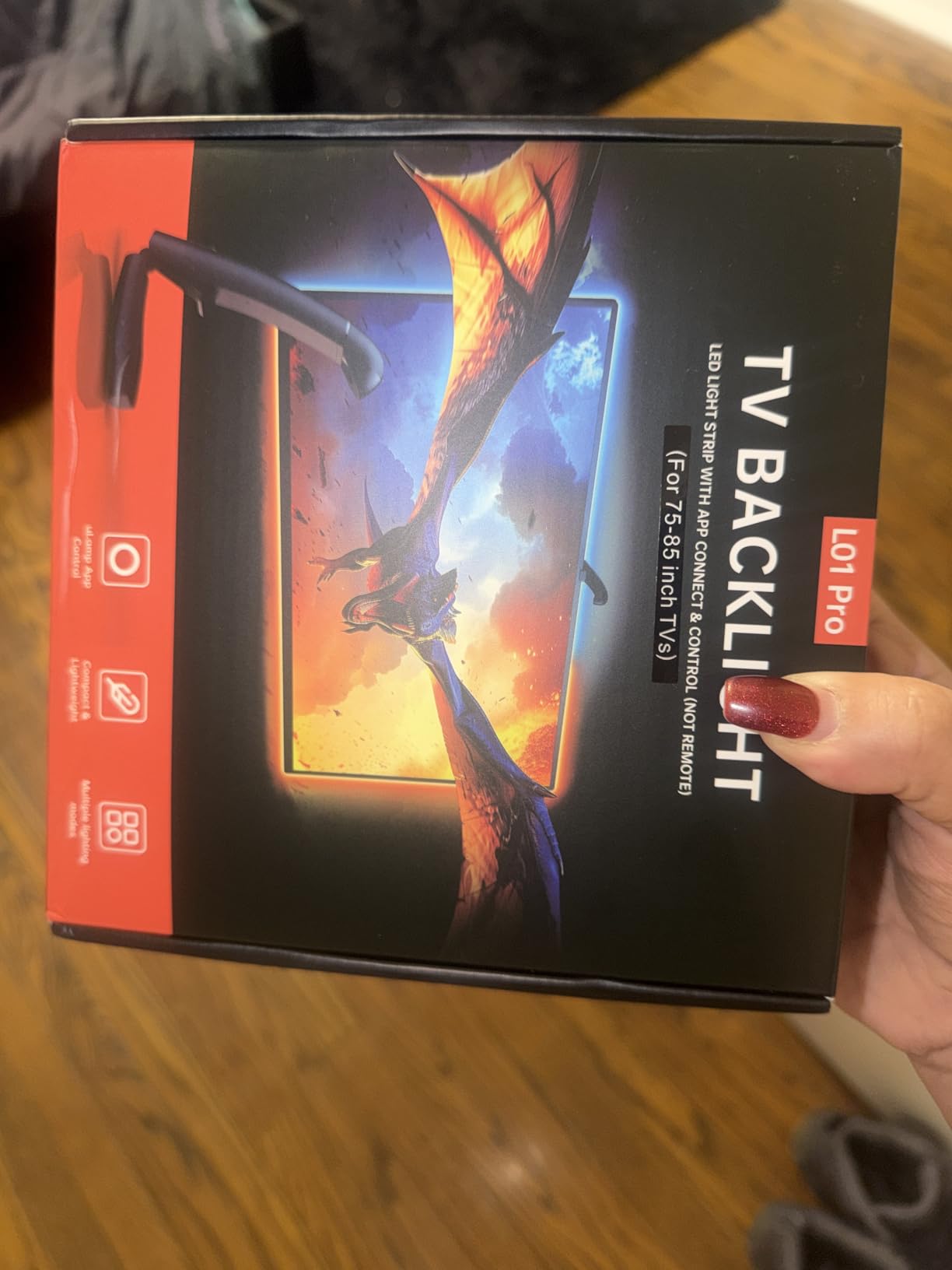 FFJ TV LED Backlight with Sensor, 14.7ft Cuttable RGB Lights That Change with TV for 55-65 Inch Screen and PC Monitor, Smart App Control, Game & Music Sync Color Changing Light customer photo 2