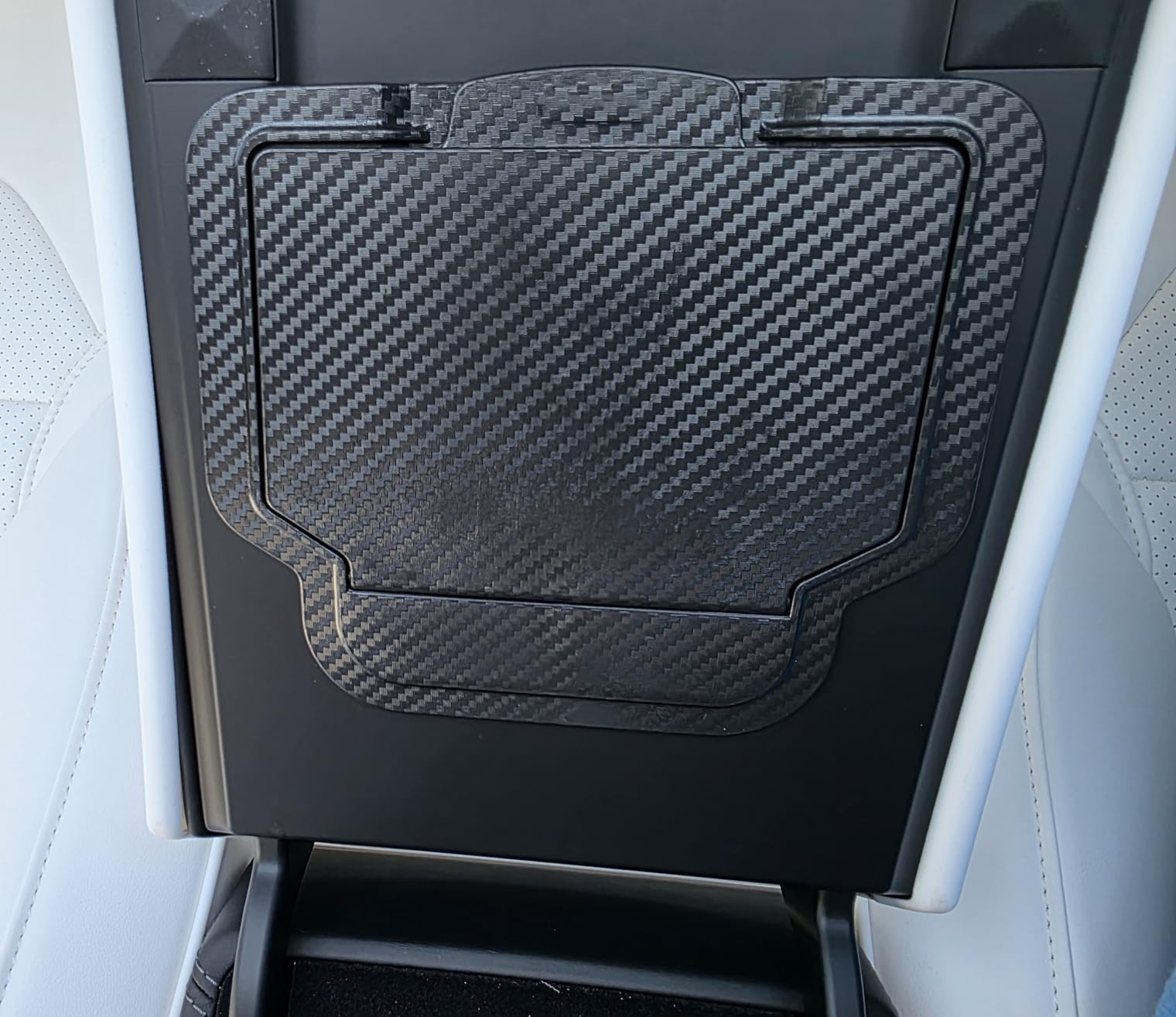 Wigoo Center Console Organizer for Tesla Model Y Juniper (Only Premium & Performance 2025 2026) and All Model 3 Highland Accessories [Double-Layer Storage, Smooth Sliding] 4PCS Black customer photo 2