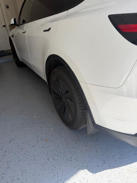 REEVAA Tesla Model Y Accessories - Mud Flaps [Protect Paint, No Drilling Required] All-Weather Splash Guard Body Kits for Model Y 2019-2024, Black (Set of 4) customer photo 1