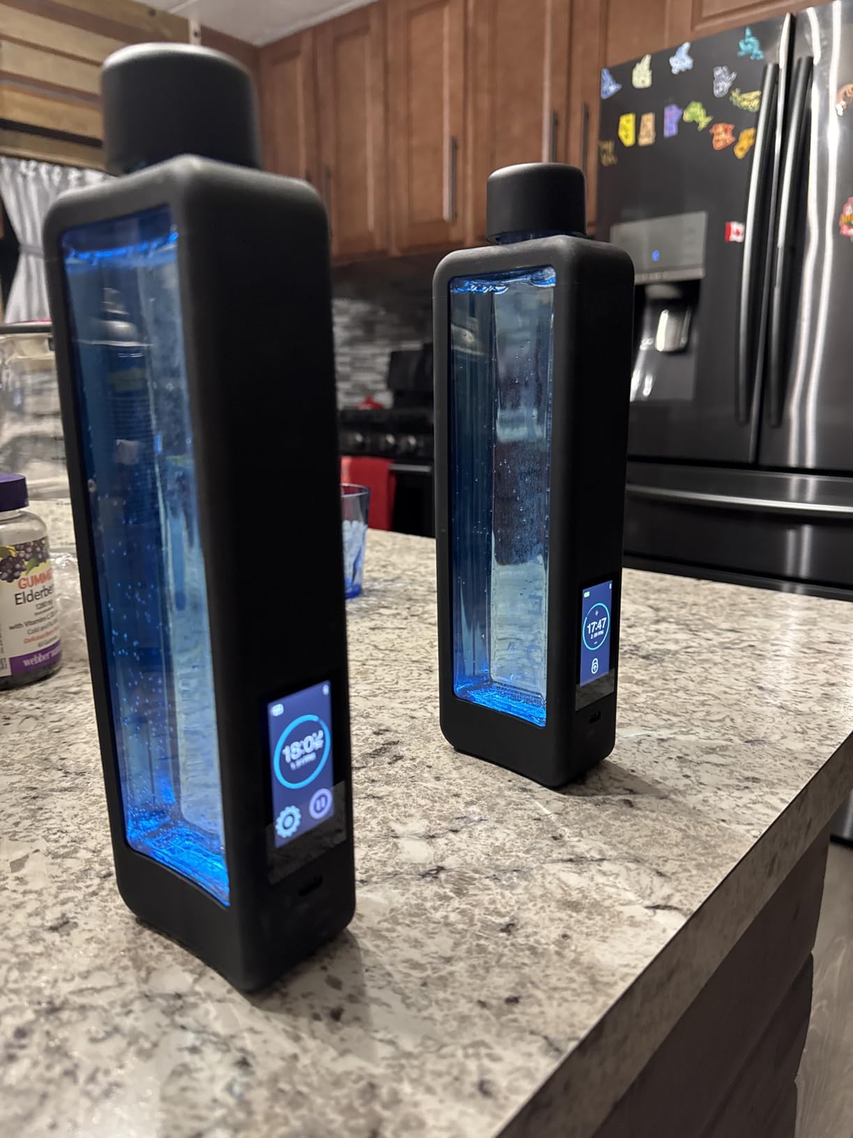 Echo Flask Hydrogen Water Bottle - Active Hydration Solution with Water Intake Tracking & LCD Touch Screen - Compact & Convenient - Transparent Hydrogen Flask - 12 oz customer photo 1