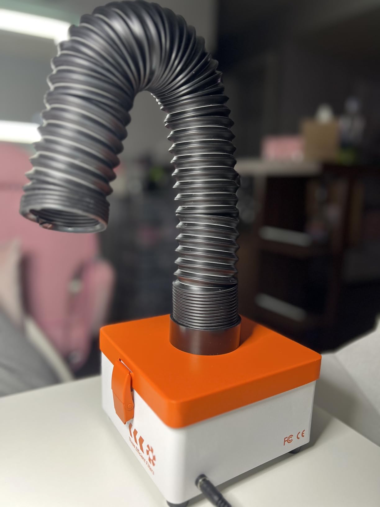 M-T Solder Fume Extractor, 80W 168m³/h Soldering Fume Extractor Smoke Absorber with HEPA Filter & Carbon, 3-speed Adjustment for Soldering, Welding, 3D Printing customer photo 1