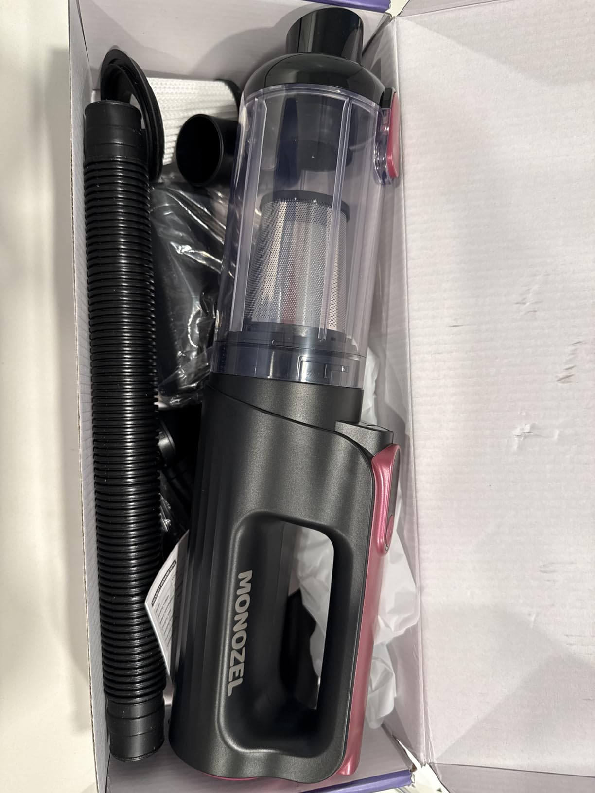 Car Vacuum Portable Cordless, 18000Pa 2 in 1 Vacuum Cleaner&Air Duster, 130W Brushless Motor Handheld Vacuum Cordless with 7800mAh Battery, LED Light, Multi-Nozzles for Car, Home, Office, Pet customer photo 1