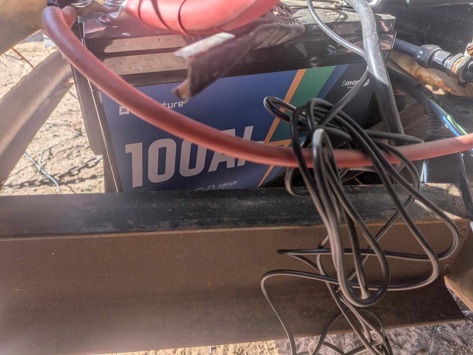 12V100Ah Bluetooth LiFePO4 Battery, Deep Cycle Lithium Battery,15000 Charging Cycles, Lightweight Compact, Perfect For Rv, Trolling Motors, Yacht, Solar Systems (12V 100Ah Group24 Bluetooth) customer photo 2