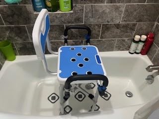 Swive Shower Chair with Arms and Back Heavy Duty 500 lbs for Seniors Elderly Disabled or Bariatric Adults Bench Seat for Inside Shower Stall and Bathroom Bath Tub Seats Adjustable Stool customer photo 1