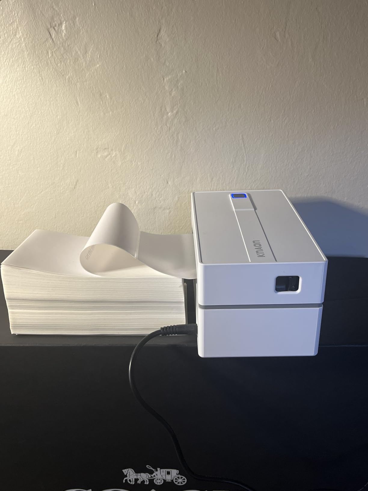 Bluetooth Thermal Shipping Label Printer, 4x6 Portable Thermal Address Label Printer for Small Business, Compatible with iPhone,Android,Windows,Mac - Works with Etsy Shopify USPS & More, White customer photo 1