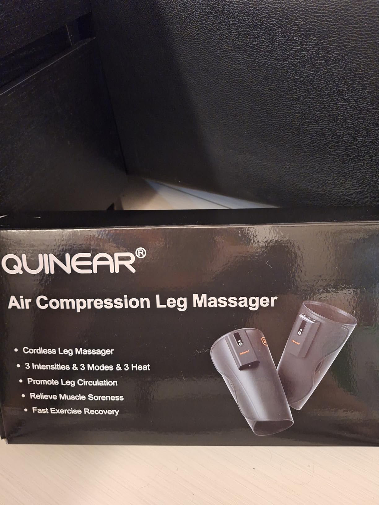 QUINEAR Cordless Calf Massager with Heat and Compression, Leg Massager for Circulation and Pain Relief, Portable Leg Massager with 3 Intensities & 3 Modes customer photo 1