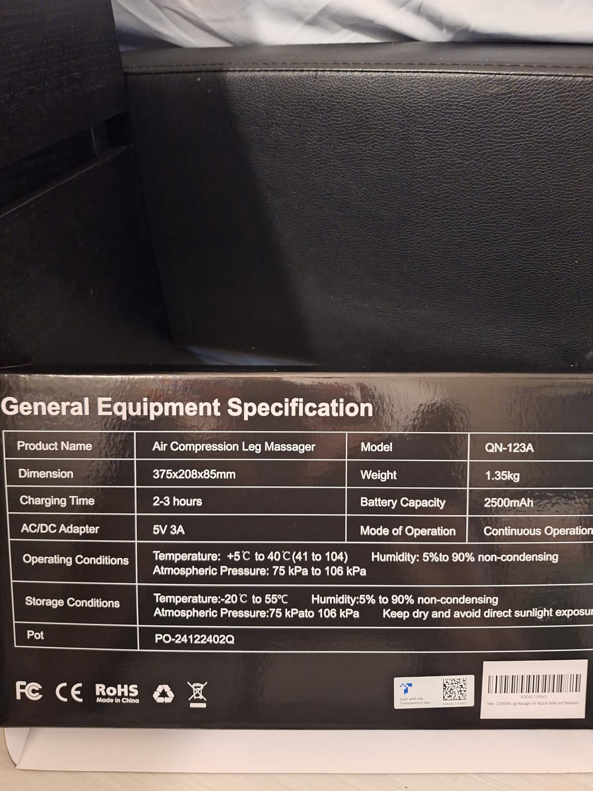 QUINEAR Cordless Calf Massager with Heat and Compression, Leg Massager for Circulation and Pain Relief, Portable Leg Massager with 3 Intensities & 3 Modes customer photo 2