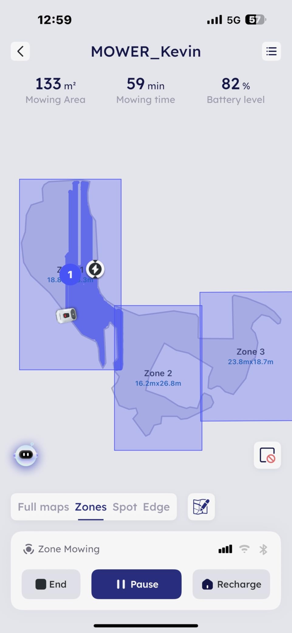 Robot Lawn Mower NO Wire - 0.9 Acre, Full Band RTK+4-Eye Vision Robotic Lawnmower, Automatic Mapping, 30 Multi-Zone Management, Accurate Obstacle Avoidance, Intelligent Anti-Theft, APP Control customer photo 2