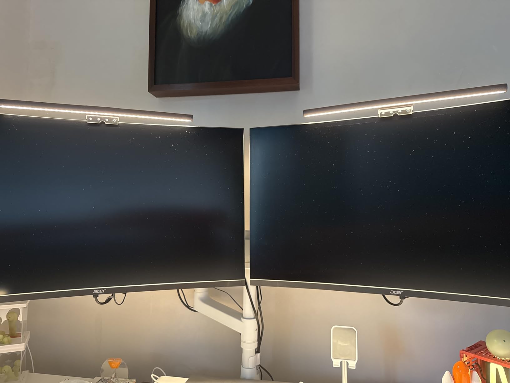 YEELIGHT Monitor Light Bar, Computer Monitor Lamp, 250LM No Glare Eye-Care LED Screen Bar, Touch Control USB Reading Desk Lamp for Home Office Work, Stepless Dimming Adjustable Color Temperature customer photo 1