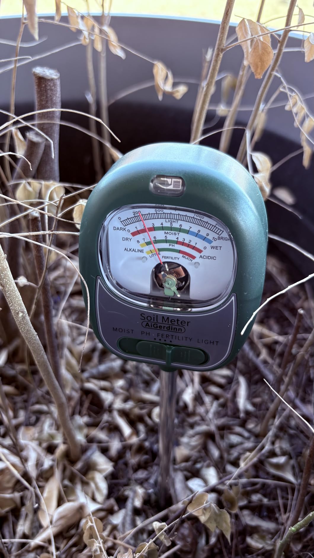 Soil Moisture Meter for Plants, 4-in-1 Soil Tester - pH/Fertility/Sunlight Meter, Large Dial, Indoor/Outdoor Plant Water Monitor, Garden Soil Test Kit for Lawn, Farm, Houseplants customer photo 1