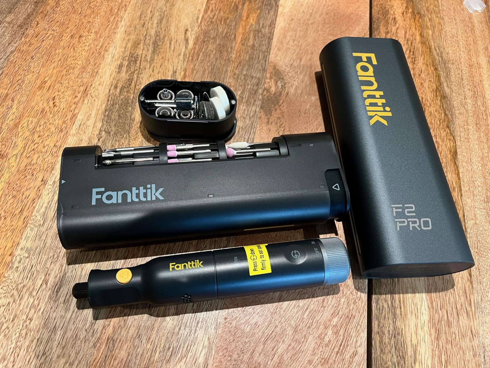 Fanttik F2 PRO Cordless Rotary Tool Kit Strong Magnetic Motor, Revostor Hub, 5 Variable Speed, 25000 RPM, 55 Accessories, for 3D Printed Sanding, Polishing, Drilling, Carving, Cutting DIY Crafts customer photo 2