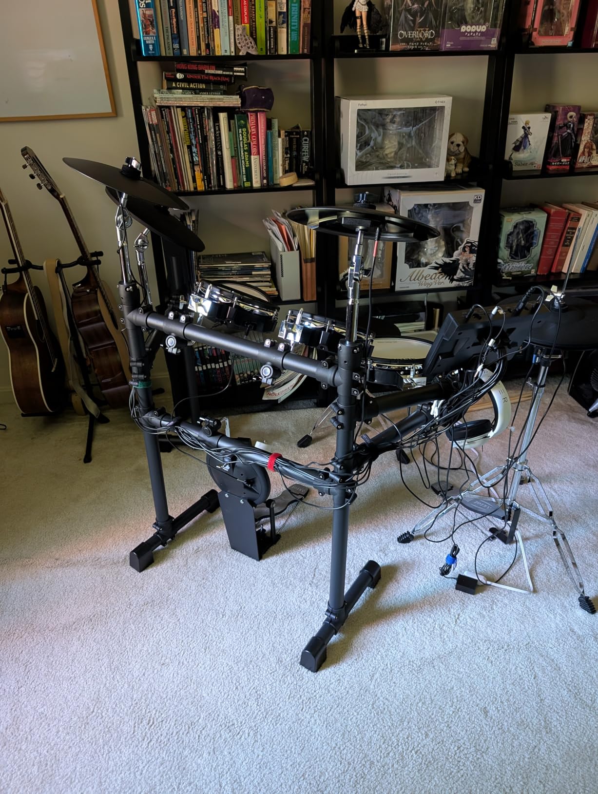 AKLOT Expanded-Size Electric Drum Set: 12'' Two-Piece Standalone Hi-Hat, Independent Kick Drum and 10'' Dual-Zone Snare, 12'' Triple-Zone Ride Cymbal, All Mesh Heads, 460 Sounds, USB MIDI (B-CORE541) customer photo 1
