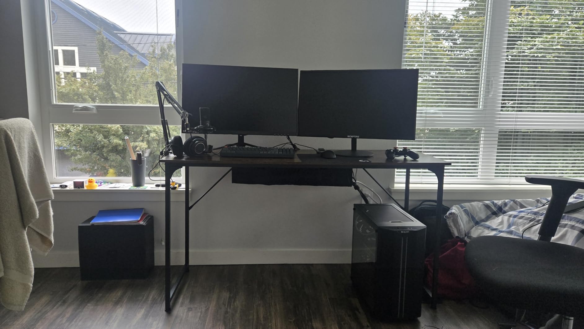 [Upgraded] Large Under Desk Cable Management Tray, Cinati Cable Management Under Desk No Drill, 28.4