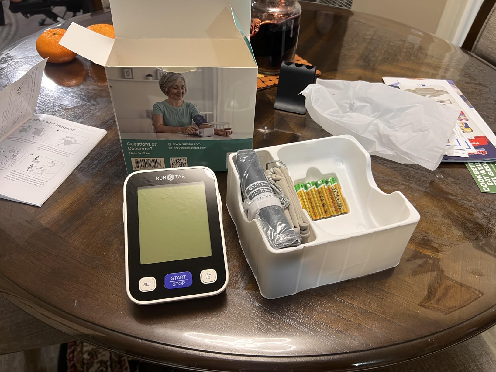 Runstar Upper Arm Blood Pressure Monitor with Wide Range Cuff (8.6in -16.5in) for Home Use FSA&HSA Eligible, Automatic Digital BP Machine with Storage Bag, 2x99 Reading Memory customer photo 1