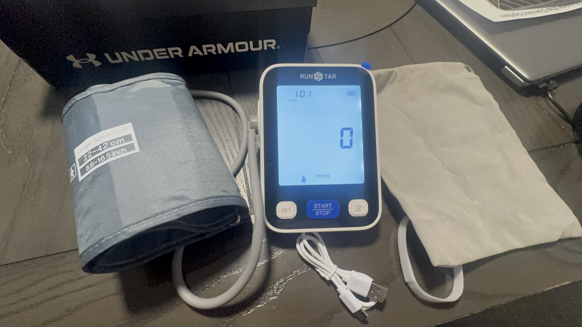 Runstar Upper Arm Blood Pressure Monitor with Wide Range Cuff (8.6in -16.5in) for Home Use FSA&HSA Eligible, Automatic Digital BP Machine with Storage Bag, 2x99 Reading Memory customer photo 2