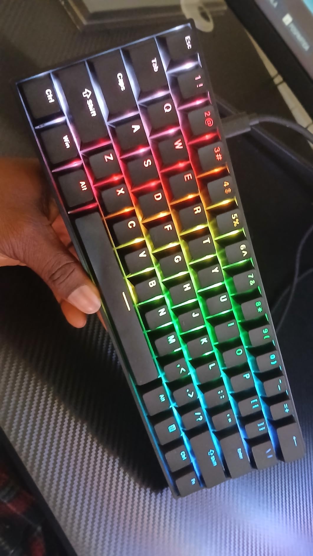 Hyekit x MCHOSE ACE 60 PRO 60% Wired Magnetic Switch Mechanical Gaming Keyboard, Rapid Trigger Hall Effect Keyboard, Hyper-Fast Adjustable Actuation, 8K Hz Polling Rate, RGB HotSwap, for PC/Mac, Black customer photo 2