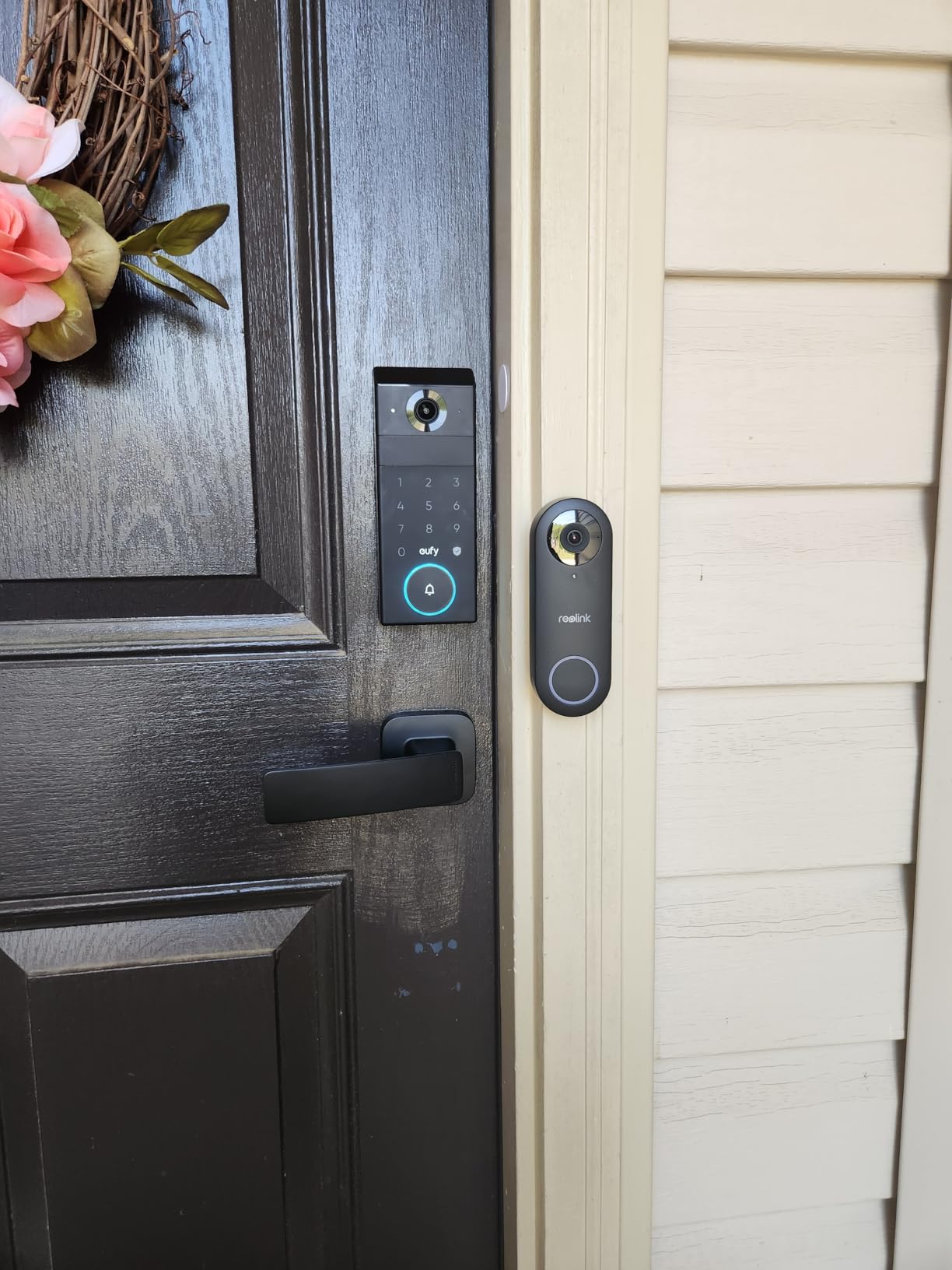 eufy Smart Lock FamiLock S3 Max with Palm Vein Recognition, Keyless Entry Front Door Lock, Wi-Fi Keypad Deadbolt+ 2K HDR Doorbell Camera, 16GB Built-in Storage, BHMA 1, Rear Lock Video Screen customer photo 1