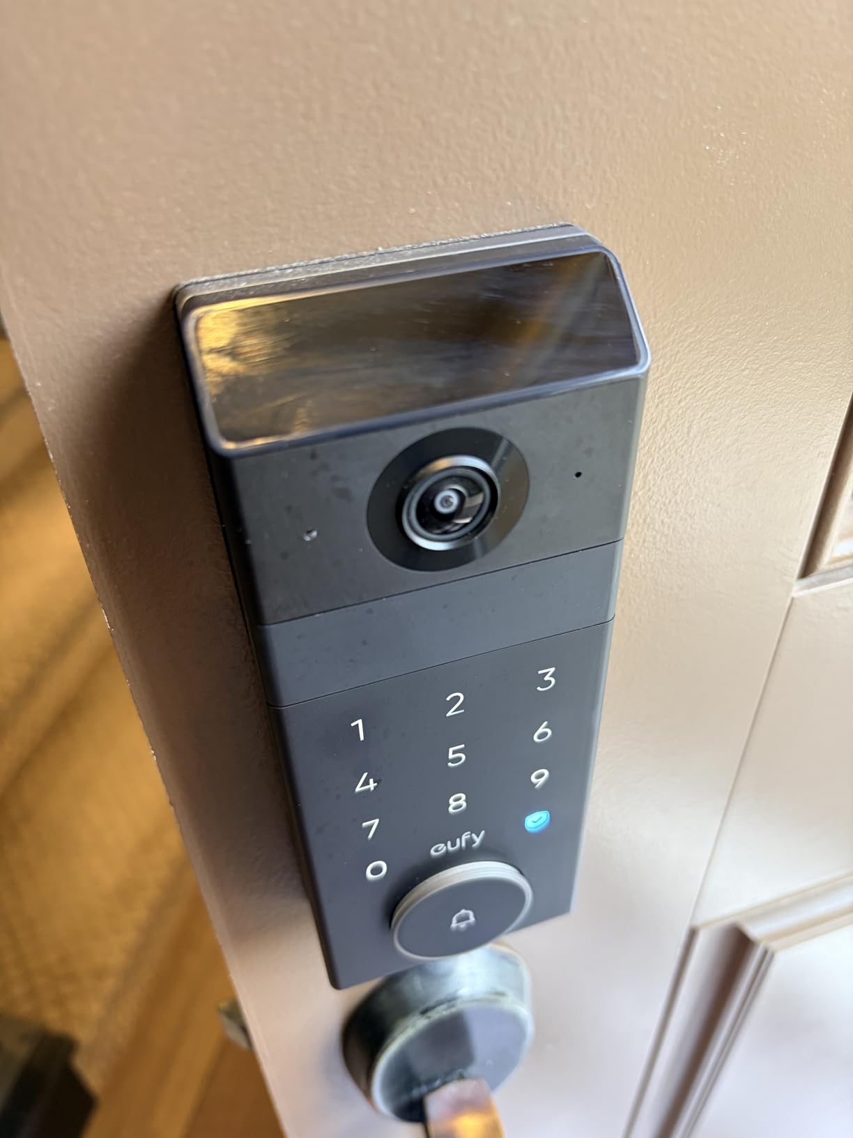 eufy Smart Lock FamiLock S3 Max with Palm Vein Recognition, Keyless Entry Front Door Lock, Wi-Fi Keypad Deadbolt+ 2K HDR Doorbell Camera, 16GB Built-in Storage, BHMA 1, Rear Lock Video Screen customer photo 2