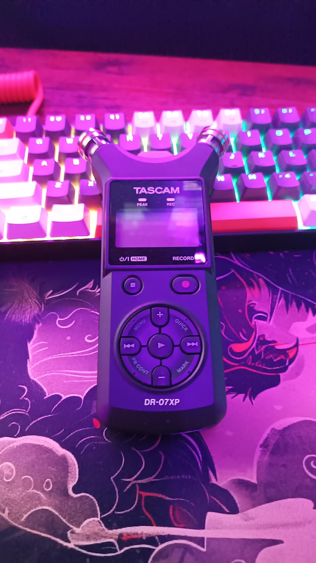 Tascam DR-07XP 32-Bit Float Portable Handheld Field Recorder and USB-C Audio Interface - With Adjustable Mics for Digital Stereo Recording of Music, Sound, Voice, Audio for Video and Podcasting customer photo 1