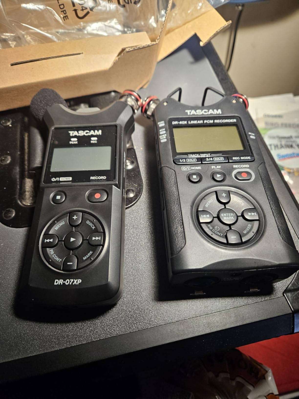Tascam DR-07XP 32-Bit Float Portable Handheld Field Recorder and USB-C Audio Interface - With Adjustable Mics for Digital Stereo Recording of Music, Sound, Voice, Audio for Video and Podcasting customer photo 2