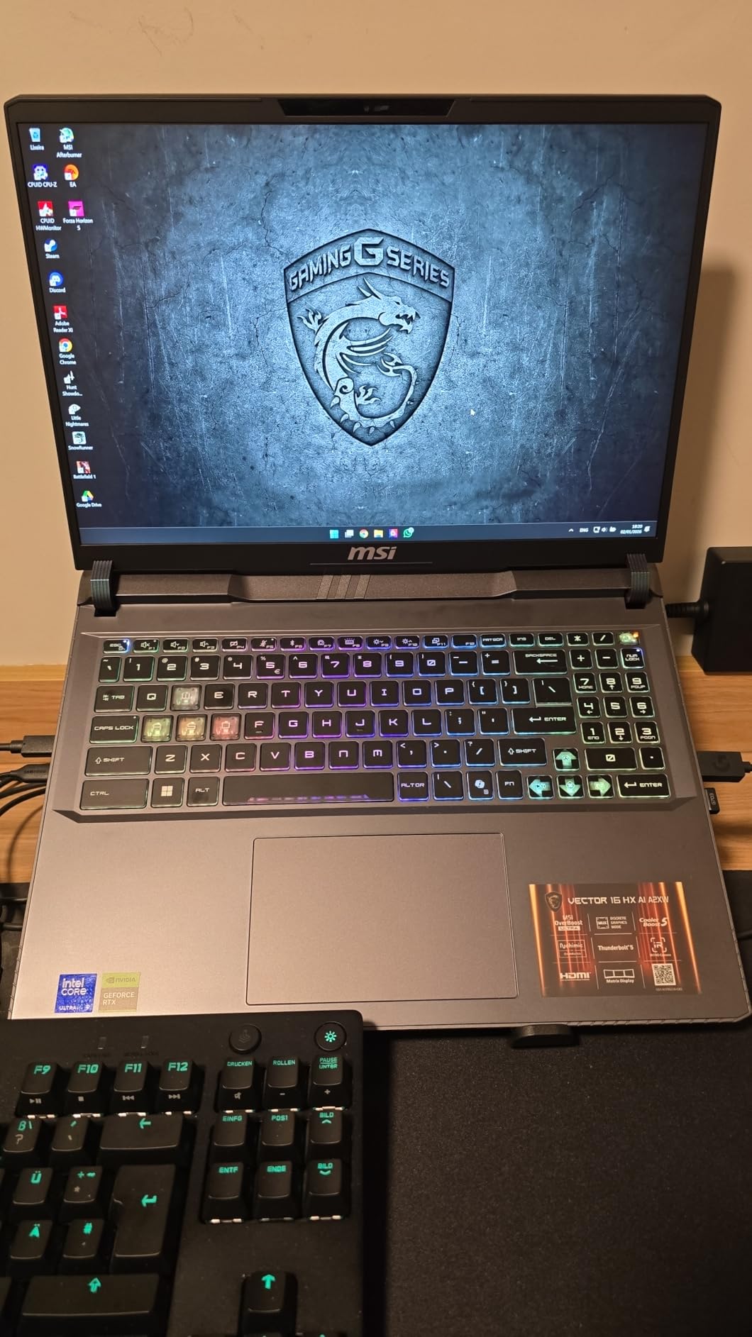 MSI Vector 16 HX AI 16-inch 240Hz QHD+ Gaming Laptop: Intel Core Ultra 9-275HX, NVIDIA GeForce RTX 5070Ti, 16GB DDR5, 1TB NVMe SSD, Thunderbolt 5, Wi-Fi 7, Win 11 Home customer photo 1