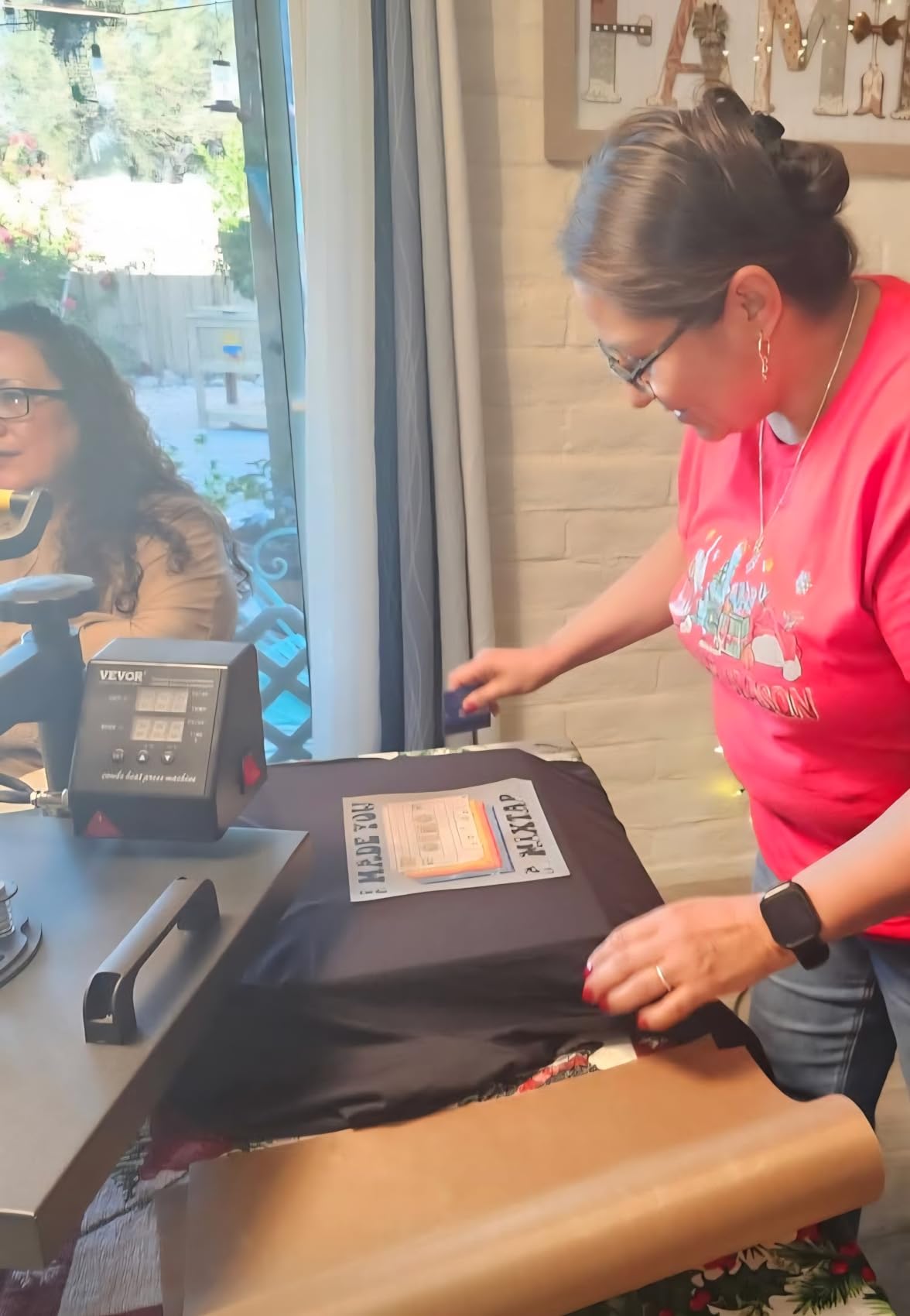 VEVOR 2 in 1 Heat Press Machine for T Shirts and Hats, 15x15 Inch Professional Swing Away Digital Tshirt Press customer photo 2