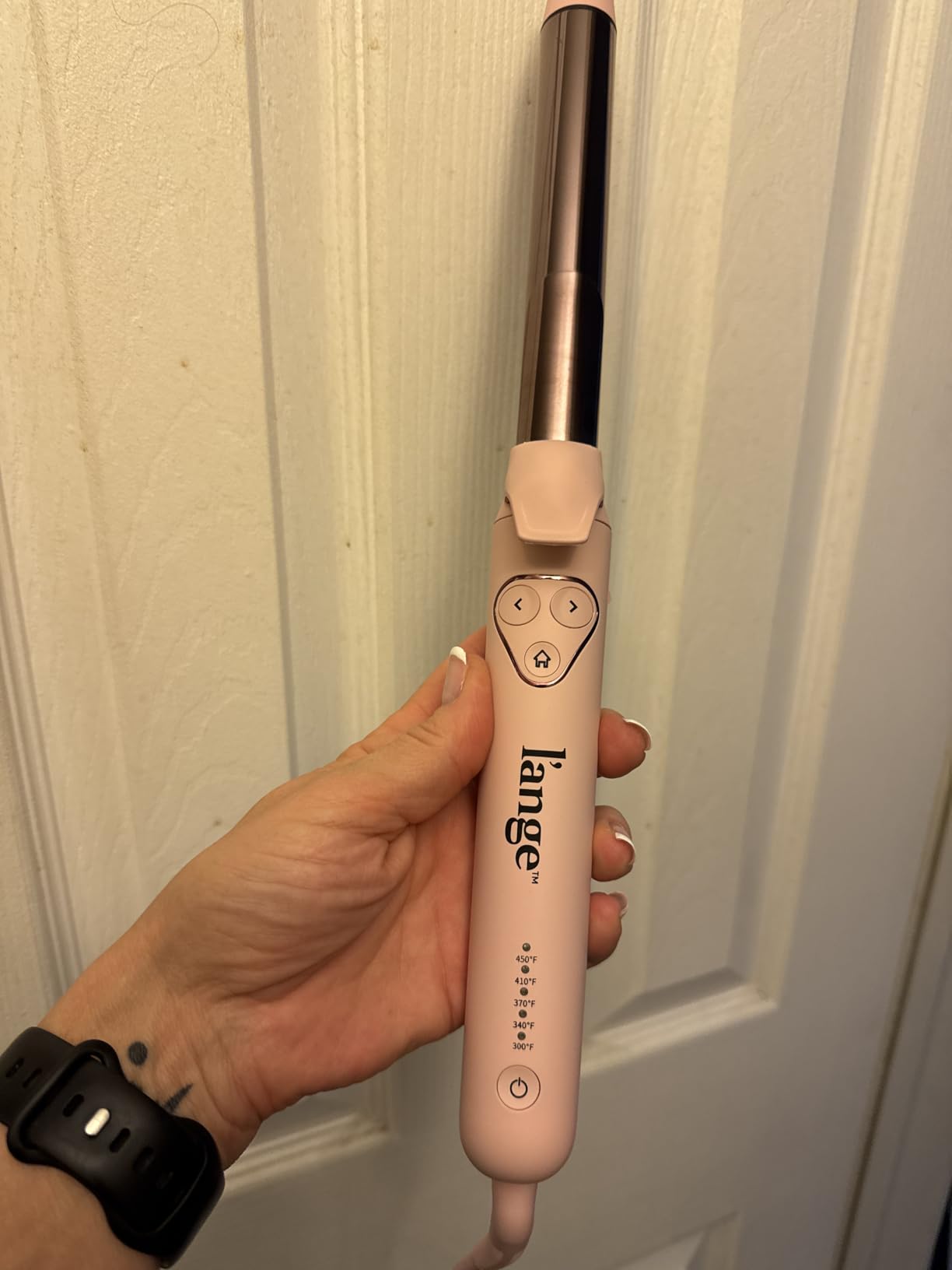 L'ANGE HAIR Le Pirouette 25MM Titanium Rotating Curling Iron Self-Rotating Curler | Curls and Waves for Beginners and Pros | Premium Titanium 1 Inch Barrel | Blush customer photo 1